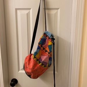 Vintage Spiegel Drawstring Geometric Sling Bag